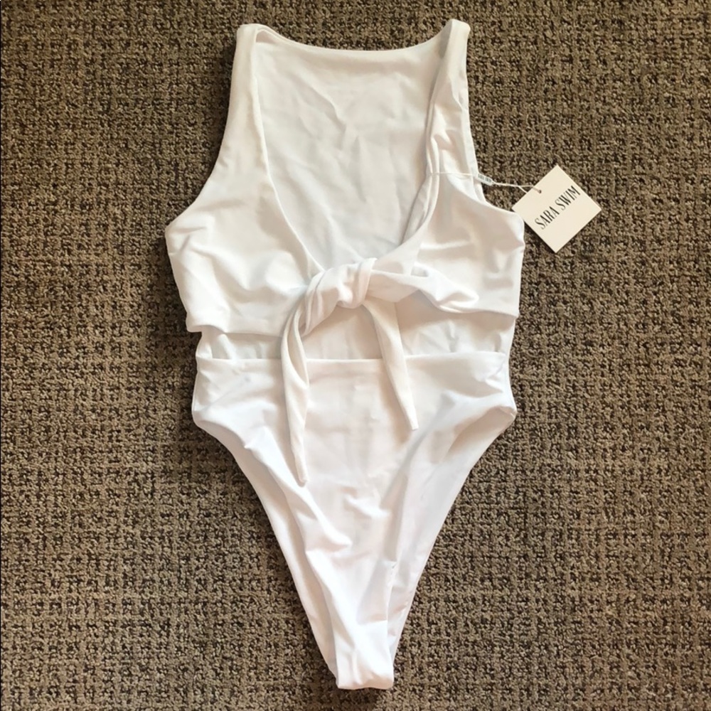 White One-Piece Swim Suit